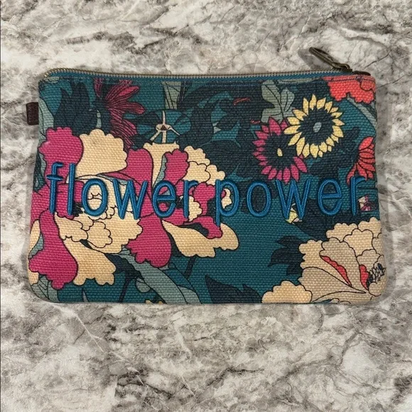 Sakroots Teal and Multicolor Floral Backpack with small pouch - Picture 8 of 10